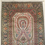 2'9" x 4'7"   Silk Persian Qom Rug Angle View