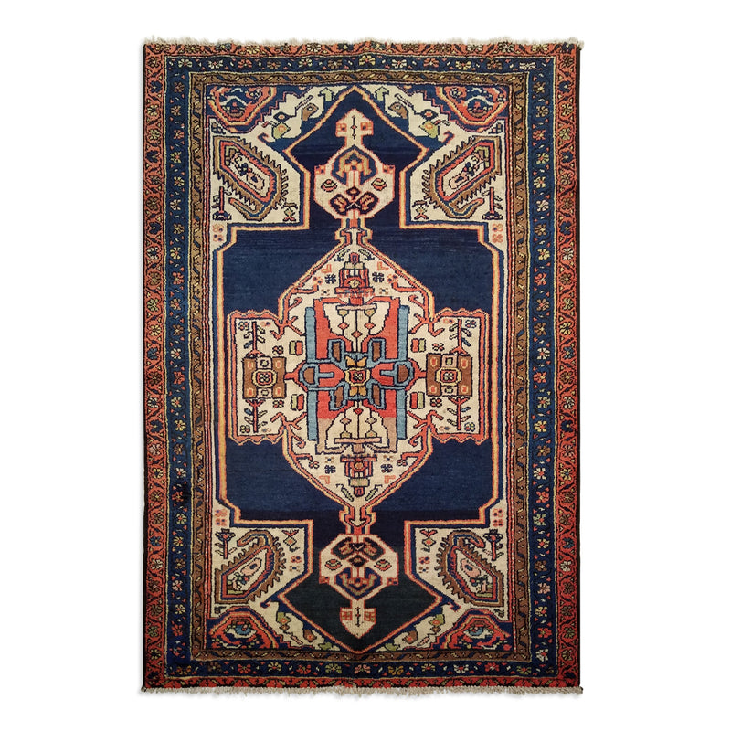 4'3" x 6'3"   Antique Persian Malayer Rug Top View