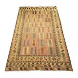 5'0" x 8'3"   Persian Vintage Qashqai Kilim Rug Angle View