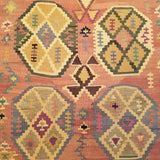 4'4" x 7'2"   Persian Vintage Qashqai Kilim Rug Angle View