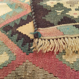 5'0" x 8'4"   Persian Vintage Qashqai Kilim Rug Back View
