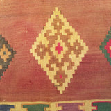 4'6" x 6'6"   Persian Vintage Qashqai Kilim Rug Angle View