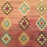 5'2" x 8'5"   Persian Vintage Qashqai Kilim Rug Angle View