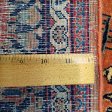 4'2" x 6'10"   Antique Persian Keshan Rug Back View