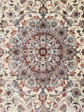 4'4" x 6'5"   Silk Persian Qom Rug Angle View