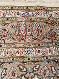 4'4" x 6'5"   Silk Persian Qom Rug Angle View