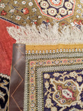 4'3" x 6'6"   Silk Persian Qom Rug Back View