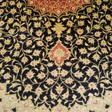 3'2" x 4'8"   Silk Persian Qom Rug Angle View