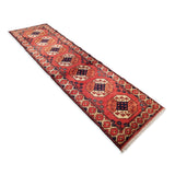 2'9" x 9'5"   Ersari Turkmen Design Runner Rug Angle View