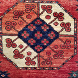 2'9" x 9'5"   Ersari Turkmen Design Runner Rug Angle View