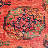 6'8" x 9'8"   Ersari Turkmen Design Rug Angle View