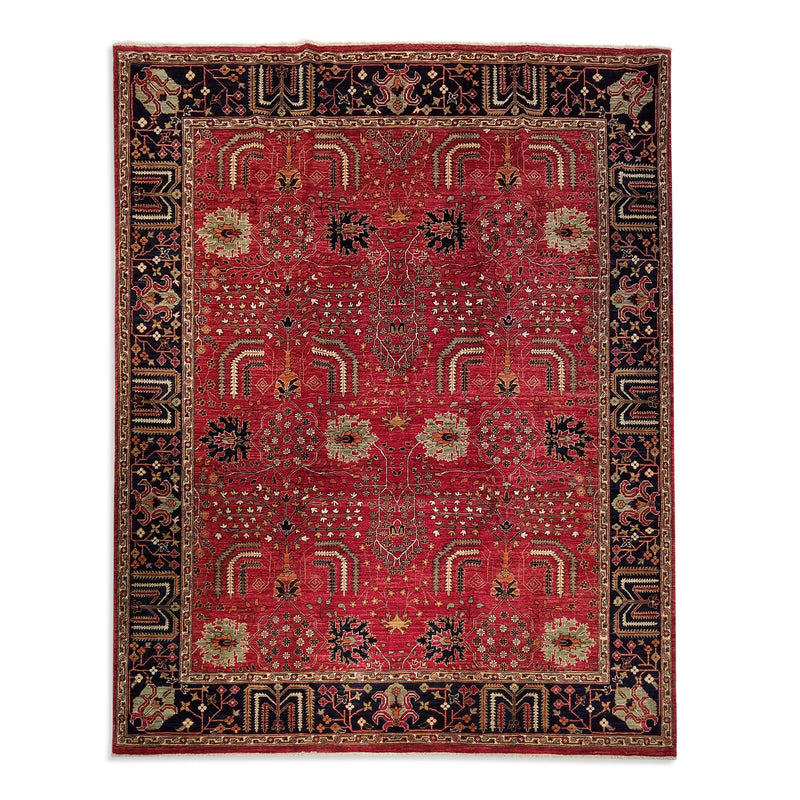 8'0" x 9'10"   Tabriz Rug Top View