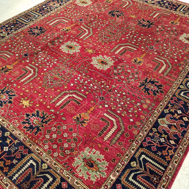 8'0" x 9'10"   Tabriz Rug Angle View