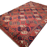 6'8" x 10'3"   Ersari Turkmen Design Rug Angle View