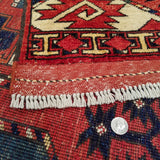 6'8" x 10'3"   Ersari Turkmen Design Rug Back View