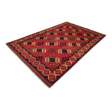 6'7" x 9'6"   Ersari Turkmen Design Rug Angle View