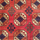 6'7" x 9'6"   Ersari Turkmen Design Rug Angle View