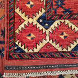 6'7" x 9'6"   Ersari Turkmen Design Rug Back View