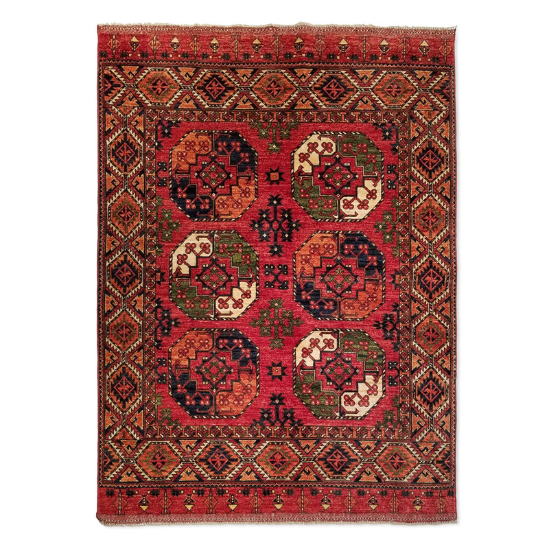 5'7" x 7'8"   Ersari Turkmen Design Rug Top View