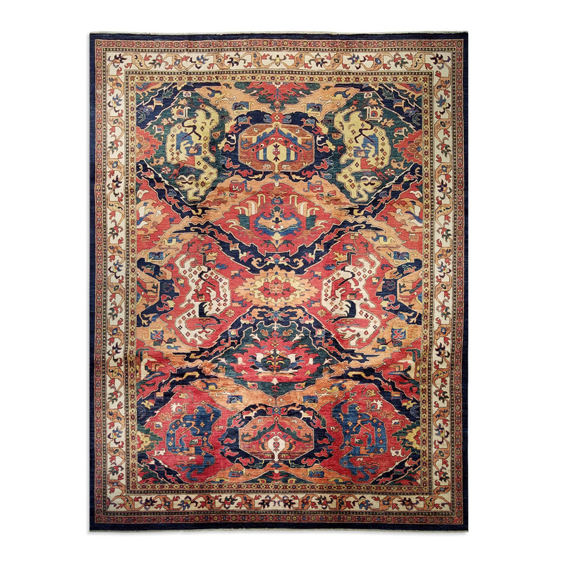 8'10" x 11'7"   Dragon Design Rug Top View