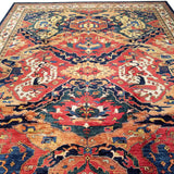8'10" x 11'7"   Dragon Design Rug Angle View