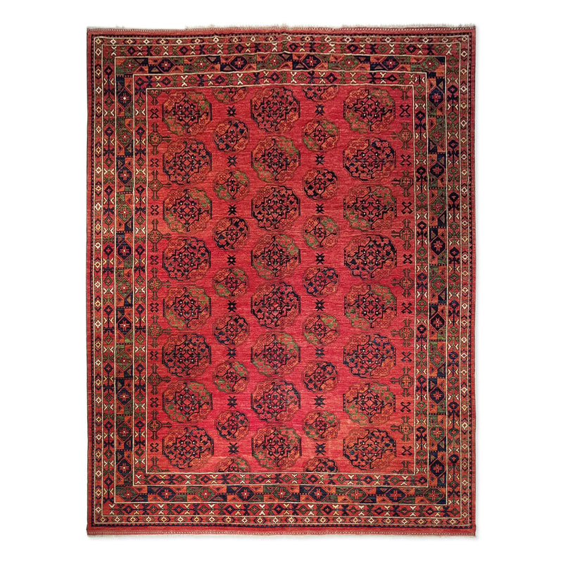 9'11" x 13'0"   Ersari Turkmen Design Rug Top View