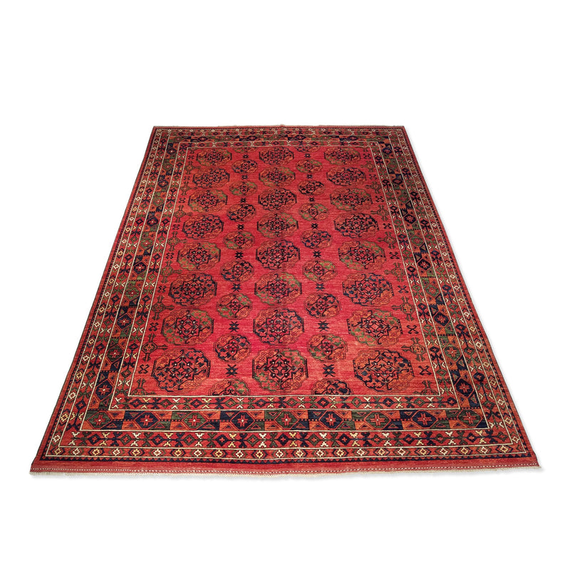 9'11" x 13'0"   Ersari Turkmen Design Rug Angle View