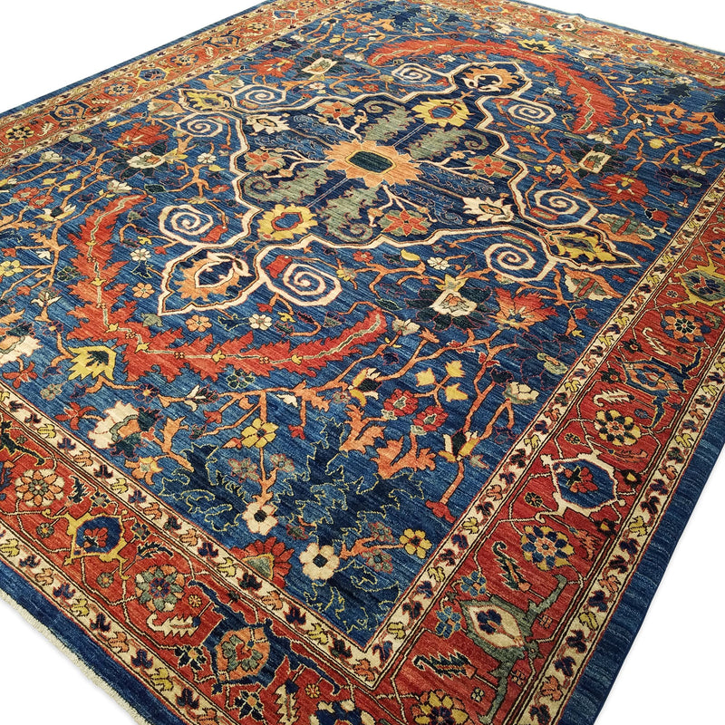 9'0" x 11'7"   Tabriz Rug Angle View