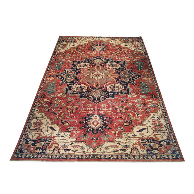 9'9" x 13'7"   Heriz Rug Angle View