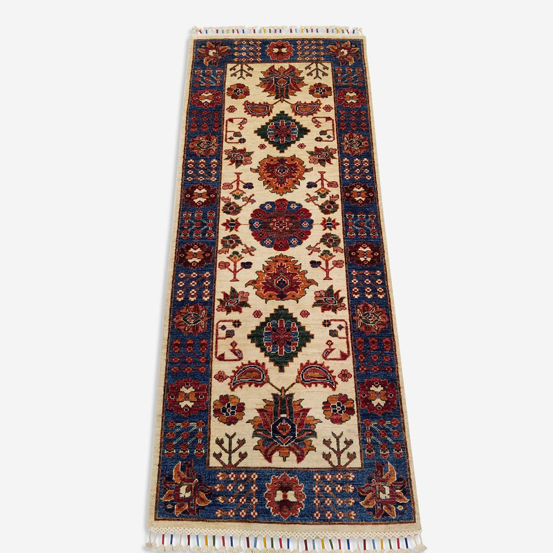 2'6" x 6'4"   Gabbeh Runner Rug Top View