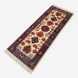 2'6" x 6'4"   Gabbeh Runner Rug Back View
