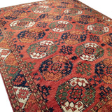 8'0" x 9'11"   Ersari Turkmen Design Rug Angle View