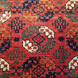 8'0" x 9'11"   Ersari Turkmen Design Rug Angle View