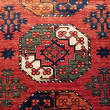 8'0" x 9'11"   Ersari Turkmen Design Rug Angle View