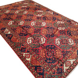 6'8" x 10'1"   Ersari Turkmen Design Rug Angle View