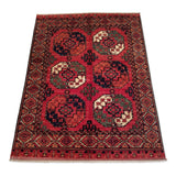 5'2" x 6'8"   Ersari Turkmen Design Rug Angle View