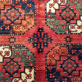 5'2" x 6'8"   Ersari Turkmen Design Rug Angle View