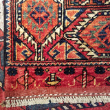 5'2" x 6'8"   Ersari Turkmen Design Rug Back View