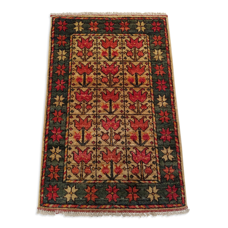 2'1" x 3'3"   Beshir Rug Back View