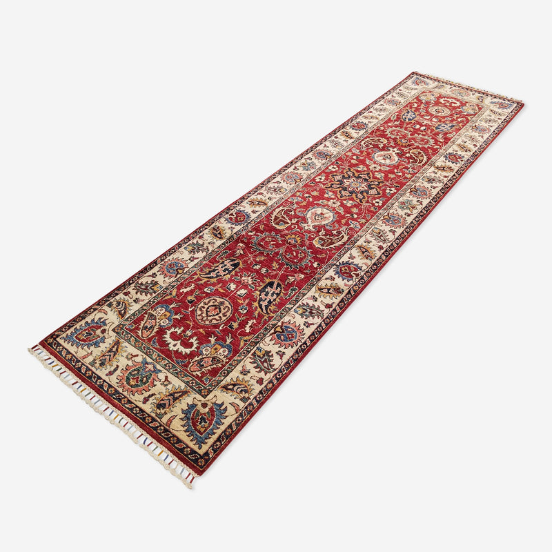 2'9" x 10'11"   Gabbeh Runner Rug Angle View