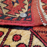 2'8" x 10'4"   Ersari Turkmen Design Runner Rug Angle View