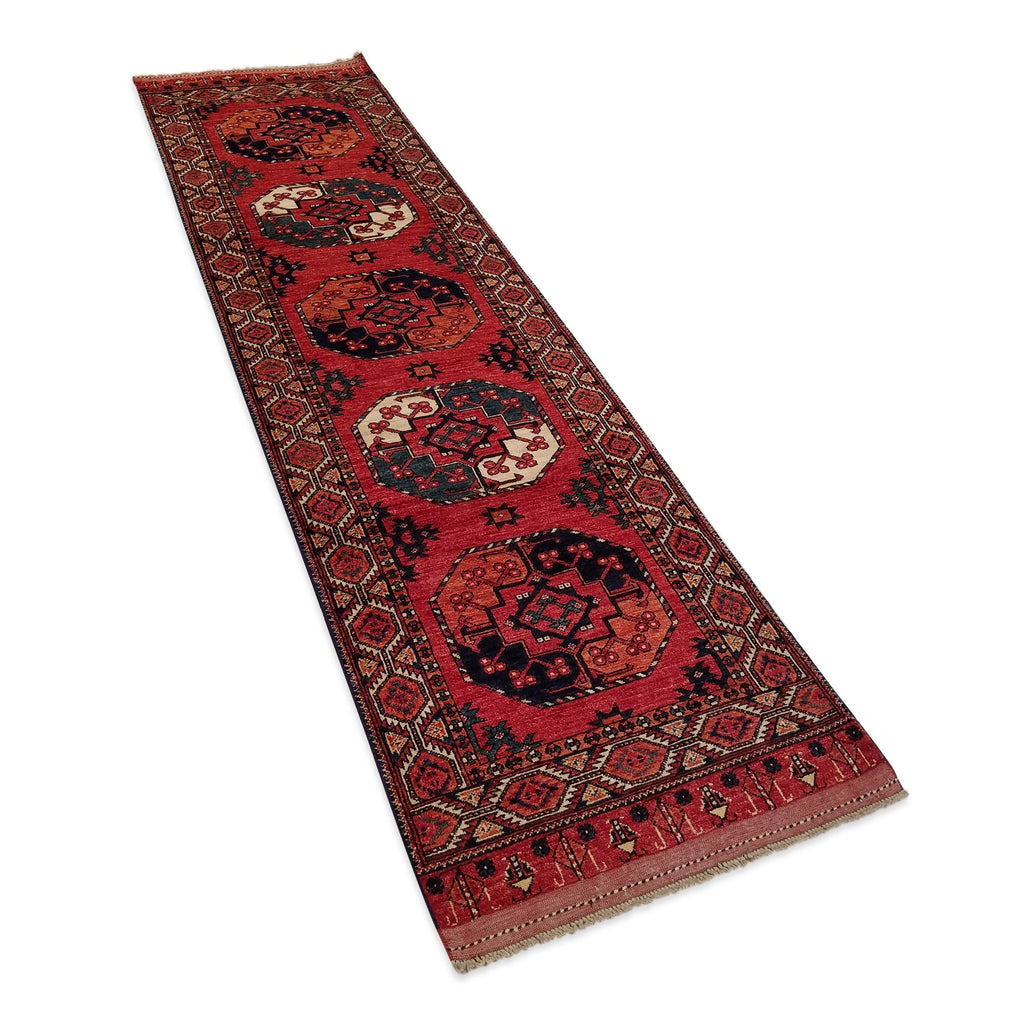 2' 10 x 10' 2 Ersari Turkmen Design Runner Hand Knotted Rug – Rugshook 2' 10 x 10' 2 Ersari Turkmen Design Runner Hand Knotted Rug – Rugshook