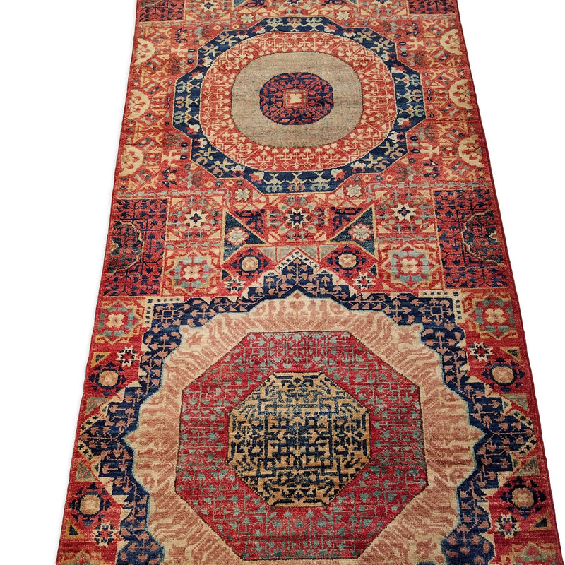 2'7" x 8'0"   Mamluk Runner Rug Angle View