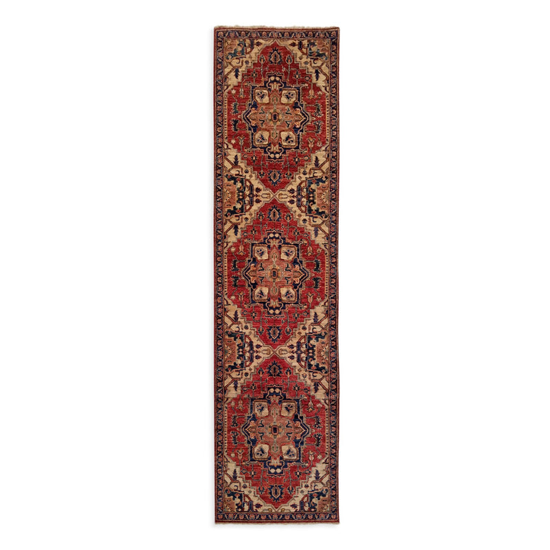2'6" x 9'10"   Heriz Runner Rug Top View
