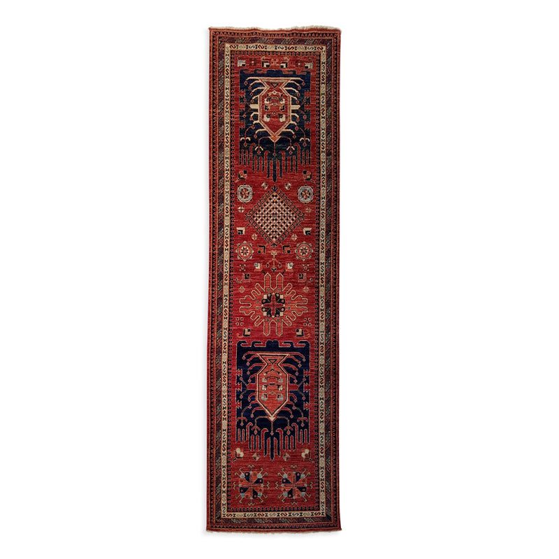 2'7" x 9'9"   Heriz Runner Rug Top View