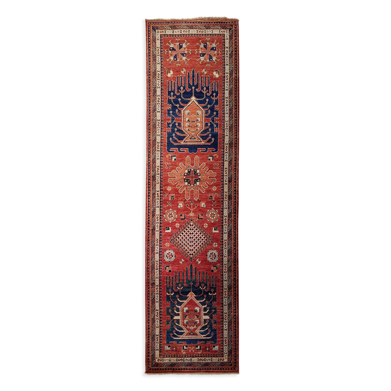 2'7" x 9'9"   Heriz Runner Rug Angle View