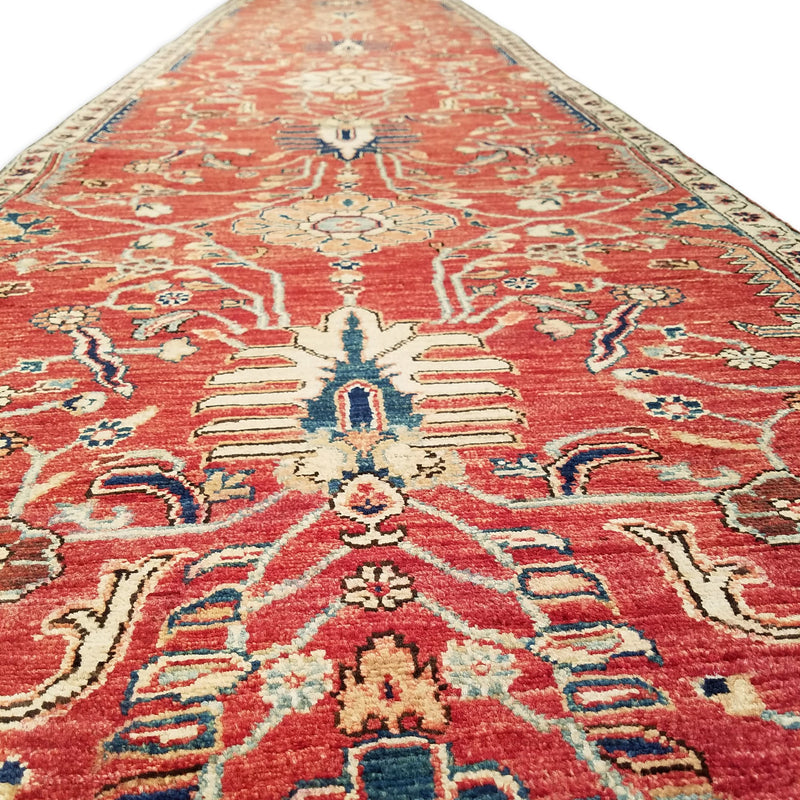 2'9" x 13'7"   Serapi Runner Rug Angle View