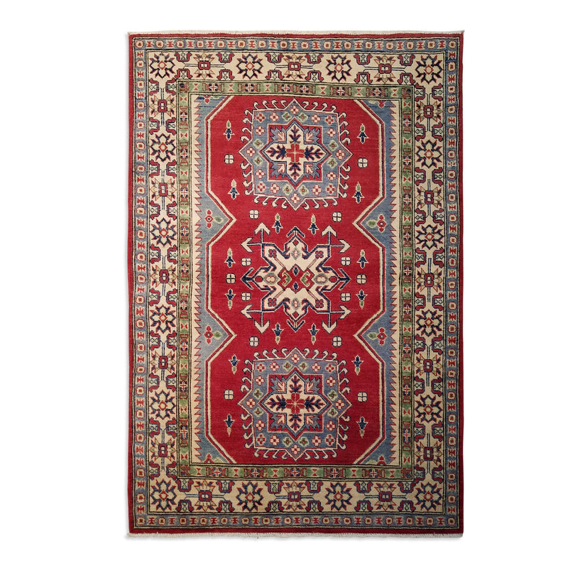 3'11" x 5'10"   Kazak Rug Top View