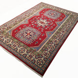 3'11" x 5'10"   Kazak Rug Angle View