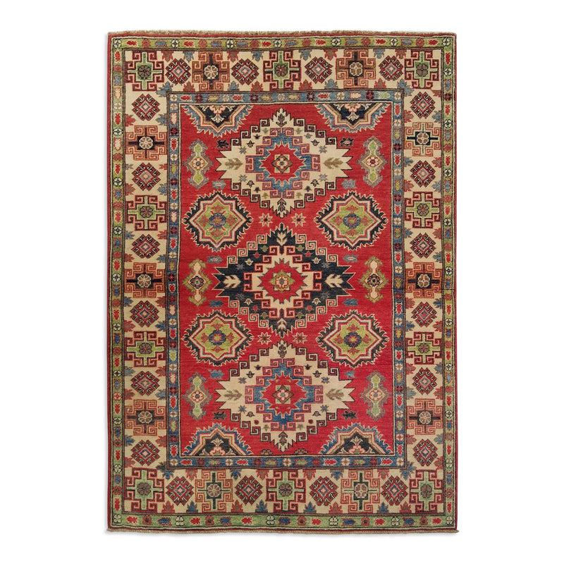 4'0" x 5'8"   Kazak Rug Top View